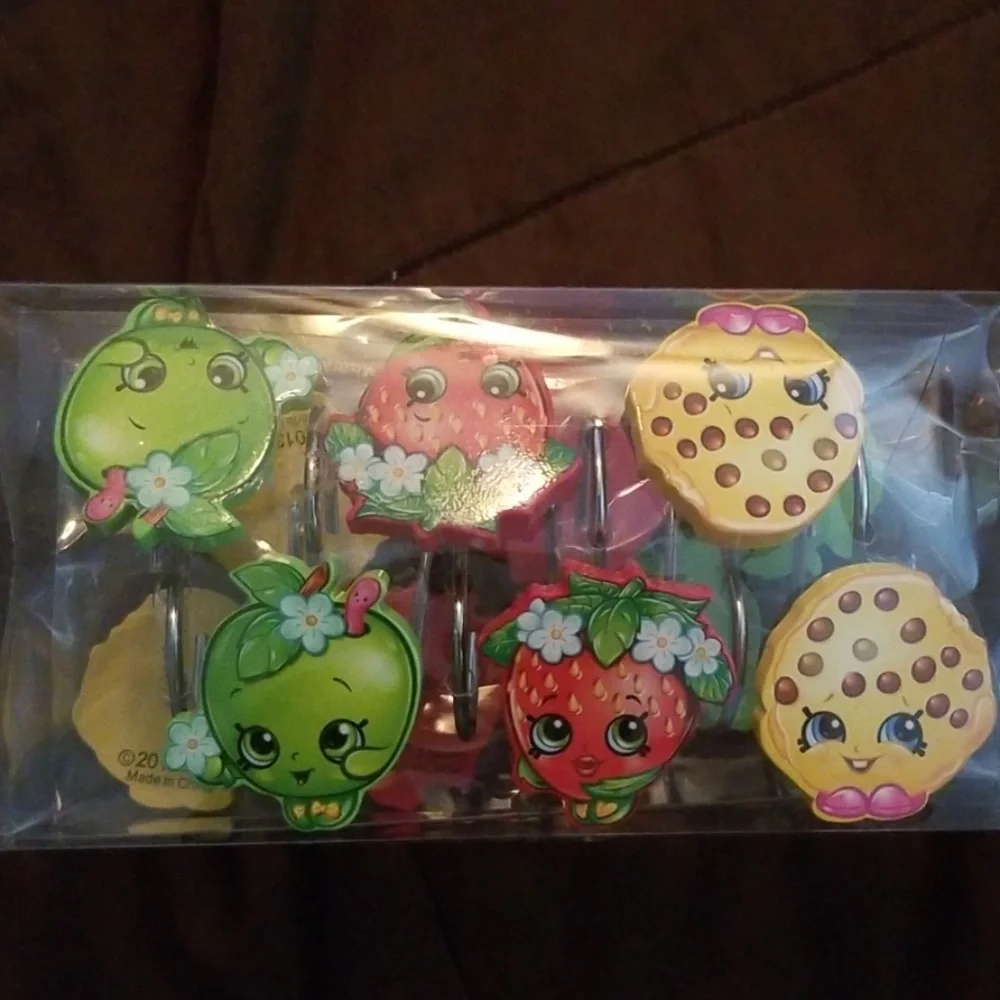 NWTs Shopkins Shower Curtain Hooks
